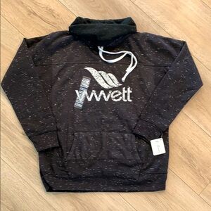 J. America NWT Size M Black and White Hoodie with Logo